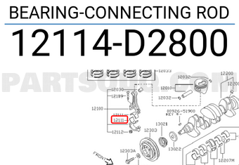 Nissan 12114D2800 BEARING-CONNECTING ROD
