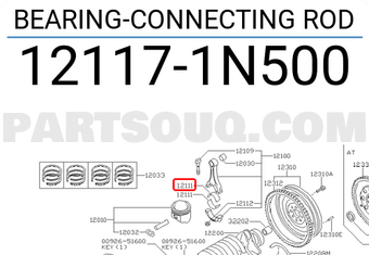 Nissan 121171N500 BEARING-CONNECTING ROD