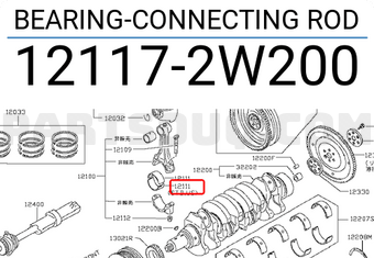 Nissan 121172W200 BEARING-CONNECTING ROD