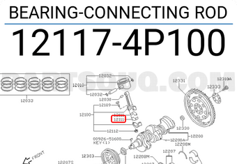 Nissan 121174P100 BEARING-CONNECTING ROD