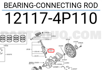 Nissan 121174P110 BEARING-CONNECTING ROD