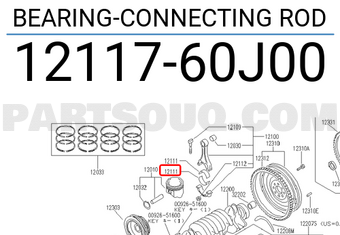 Nissan 1211760J00 BEARING-CONNECTING ROD