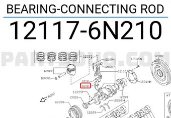Nissan 121176N210 BEARING-CONNECTING ROD
