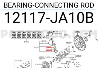 Nissan 12117JA10B BEARING-CONNECTING ROD
