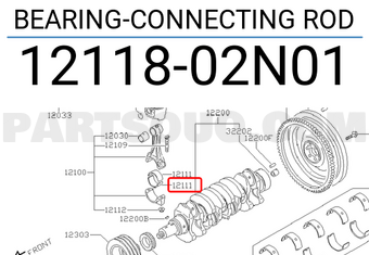 Nissan 1211802N01 BEARING-CONNECTING ROD