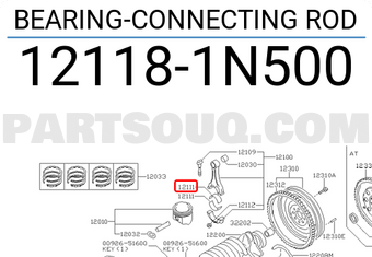 Nissan 121181N500 BEARING-CONNECTING ROD