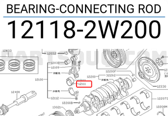 Nissan 121182W200 BEARING-CONNECTING ROD
