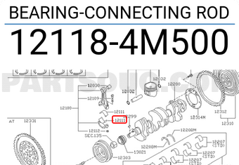 Nissan 121184M500 BEARING-CONNECTING ROD