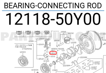 Nissan 1211850Y00 BEARING-CONNECTING ROD