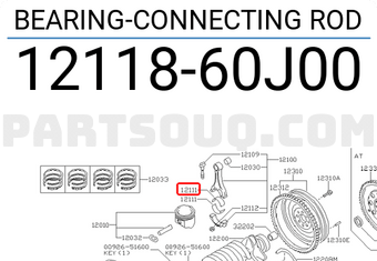 Nissan 1211860J00 BEARING-CONNECTING ROD