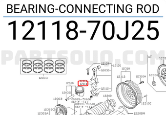 Nissan 1211870J25 BEARING-CONNECTING ROD