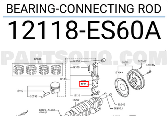 Nissan 12118ES60A BEARING-CONNECTING ROD