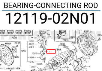 Nissan 1211902N01 BEARING-CONNECTING ROD