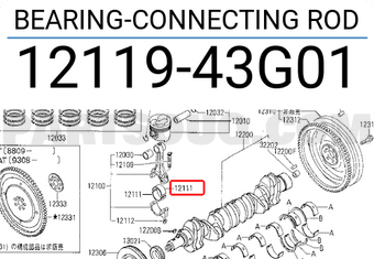 Nissan 1211943G01 BEARING-CONNECTING ROD