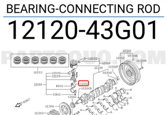 Nissan 1212043G01 BEARING-CONNECTING ROD