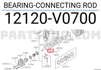 Nissan 12120V0700 BEARING-CONNECTING ROD