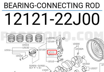 Nissan 1212122J00 BEARING-CONNECTING ROD