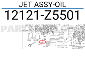 Nissan 12121Z5501 JET ASSY-OIL
