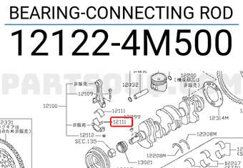 Nissan 121224M500 BEARING-CONNECTING ROD