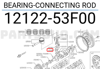 Nissan 1212253F00 BEARING-CONNECTING ROD