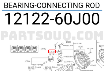 Nissan 1212260J00 BEARING-CONNECTING ROD