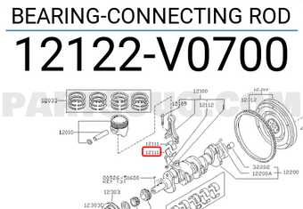 Nissan 12122V0700 BEARING-CONNECTING ROD
