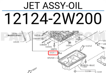 Nissan 121242W200 JET ASSY-OIL