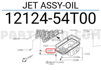 Nissan 1212454T00 JET ASSY-OIL