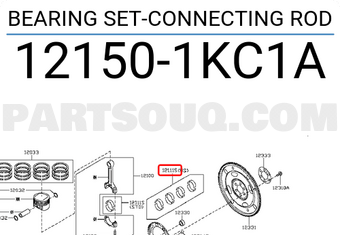 Nissan 121501KC1A BEARING SET-CONNECTING ROD