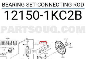 Nissan 121501KC2B BEARING SET-CONNECTING ROD