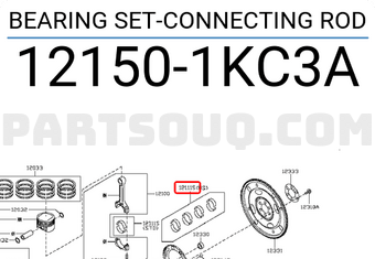 Nissan 121501KC3A BEARING SET-CONNECTING ROD