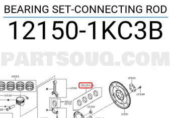Nissan 121501KC3B BEARING SET-CONNECTING ROD