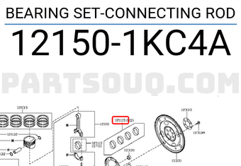 Nissan 121501KC4A BEARING SET-CONNECTING ROD