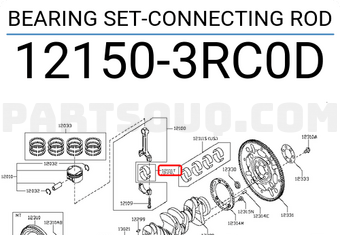Nissan 121503RC0D BEARING SET-CONNECTING ROD