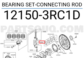 Nissan 121503RC1D BEARING SET-CONNECTING ROD
