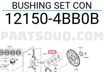 Nissan 121504BB0B BUSHING SET CON