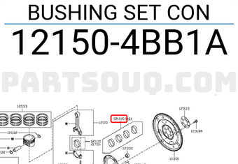 Nissan 121504BB1A BUSHING SET CON