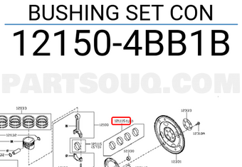 Nissan 121504BB1B BUSHING SET CON