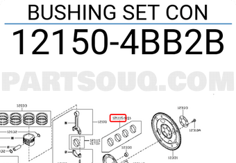Nissan 121504BB2B BUSHING SET CON