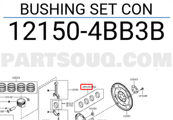 Nissan 121504BB3B BUSHING SET CON