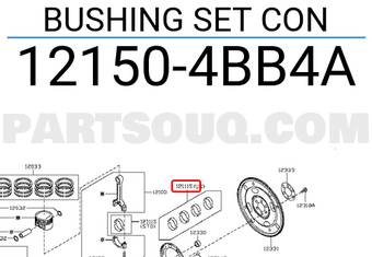 Nissan 121504BB4A BUSHING SET CON