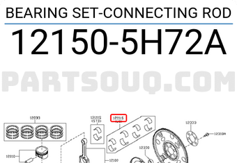 Nissan 121505H72A BEARING SET-CONNECTING ROD