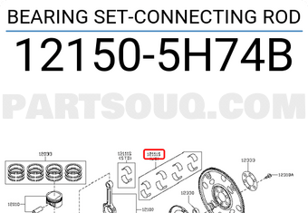 Nissan 121505H74B BEARING SET-CONNECTING ROD