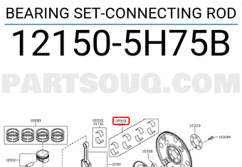 Nissan 121505H75B BEARING SET-CONNECTING ROD