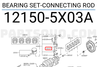 Nissan 121505X03A BEARING SET-CONNECTING ROD