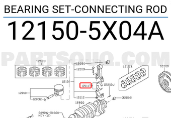 Nissan 121505X04A BEARING SET-CONNECTING ROD