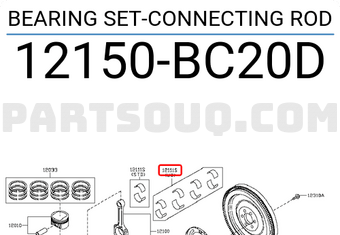 Nissan 12150BC20D BEARING SET-CONNECTING ROD