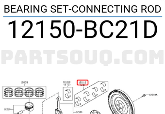 Nissan 12150BC21D BEARING SET-CONNECTING ROD