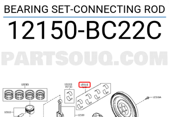 Nissan 12150BC22C BEARING SET-CONNECTING ROD