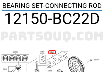 Nissan 12150BC22D BEARING SET-CONNECTING ROD